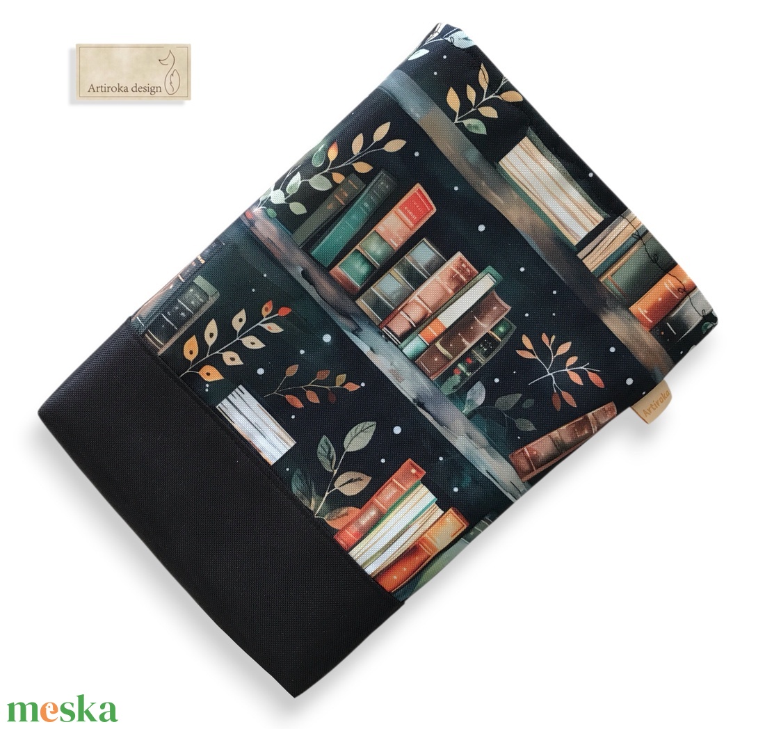 Vízálló könyvtok könyvespolc mintával  - Artiroka design - könyv & zene - könyvtok - Meska.hu