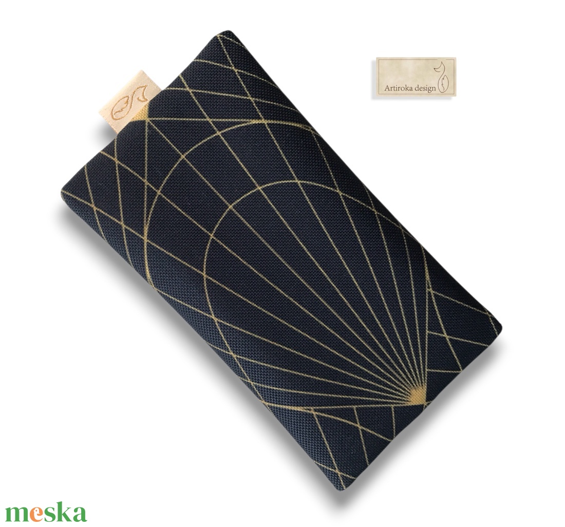 Art Deco mintás, elegáns papírzsebkendő tartó - Artiroka design - táska & tok - pénztárca & más tok - zsebkendőtartó tok - Meska.hu