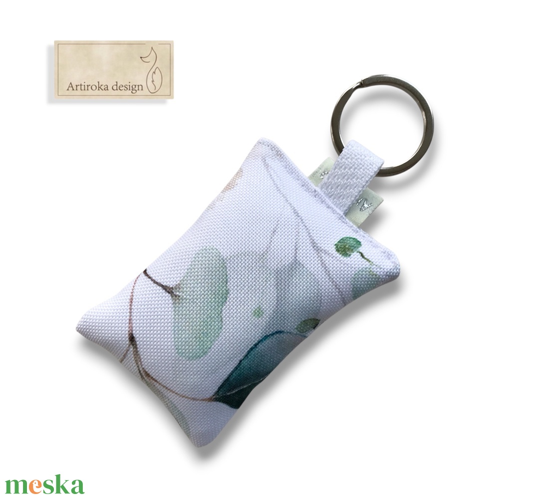 Eukaliptusz levelek mintás  kulcstartó   - Artiroka design - táska & tok - kulcstartó & táskadísz - kulcstartó - Meska.hu