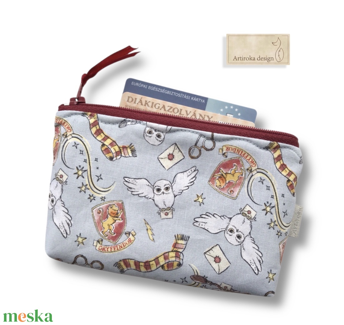 Harry Potter - Hedvig bagoly mintás  irattartó pénztárca - Artiroka design - táska & tok - neszesszer - Meska.hu