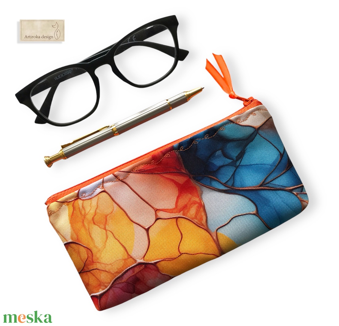 Színes varázslat mintás tolltartó neszesszer vagy szemüvegtok - Artiroka design  - táska & tok - neszesszer - Meska.hu