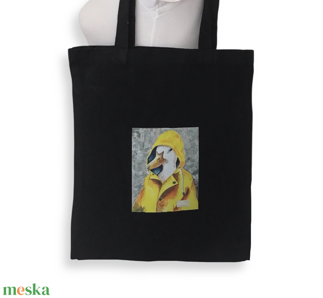 Kacsás festményemről készült egyedi válltáska -  Shopper - Artiroka design - táska & tok - bevásárlás & shopper táska - shopper, textiltáska, szatyor - Meska.hu