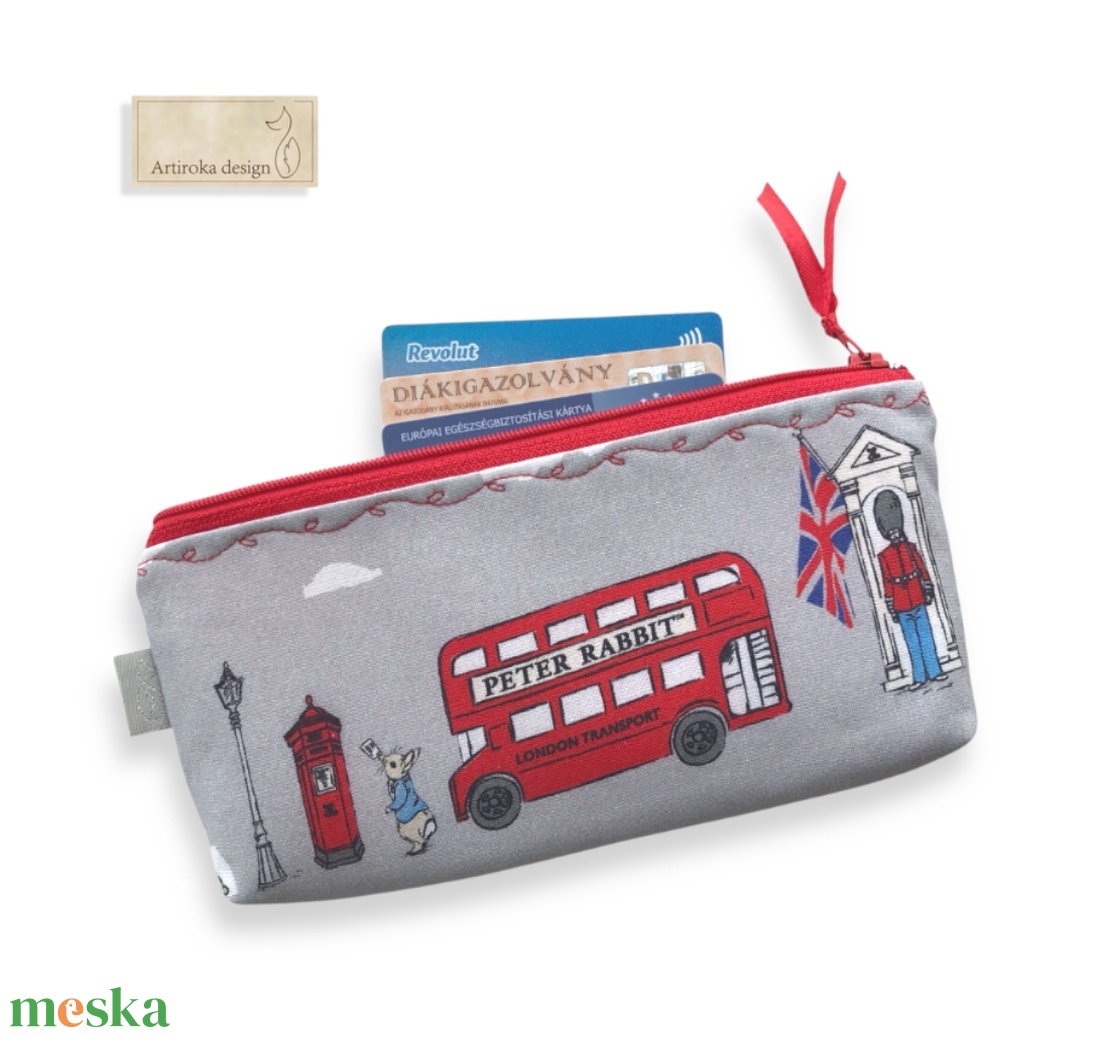 London mintás prémium tolltartó neszesszer vagy irattartó pénztárca - Artiroka design - táska & tok - neszesszer - Meska.hu