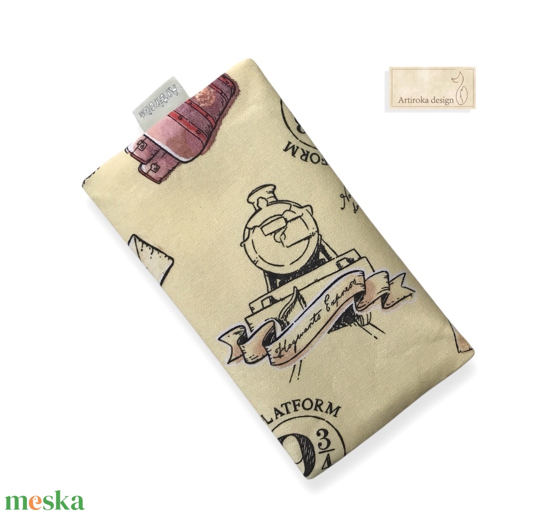 Harry Potter - Hogwarts Expressz, 9 3/4 vágány  - mintás PRÉMIUM pamut zsebkendő tartó  - táska & tok - pénztárca & más tok - zsebkendőtartó tok - Meska.hu