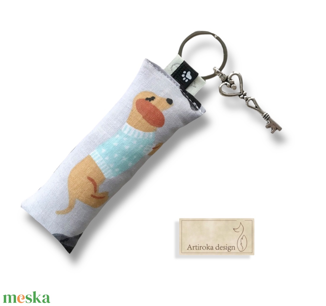 Tacskó kutya mintás kulcstartó   - Artiroka design - táska & tok - kulcstartó & táskadísz - kulcstartó - Meska.hu
