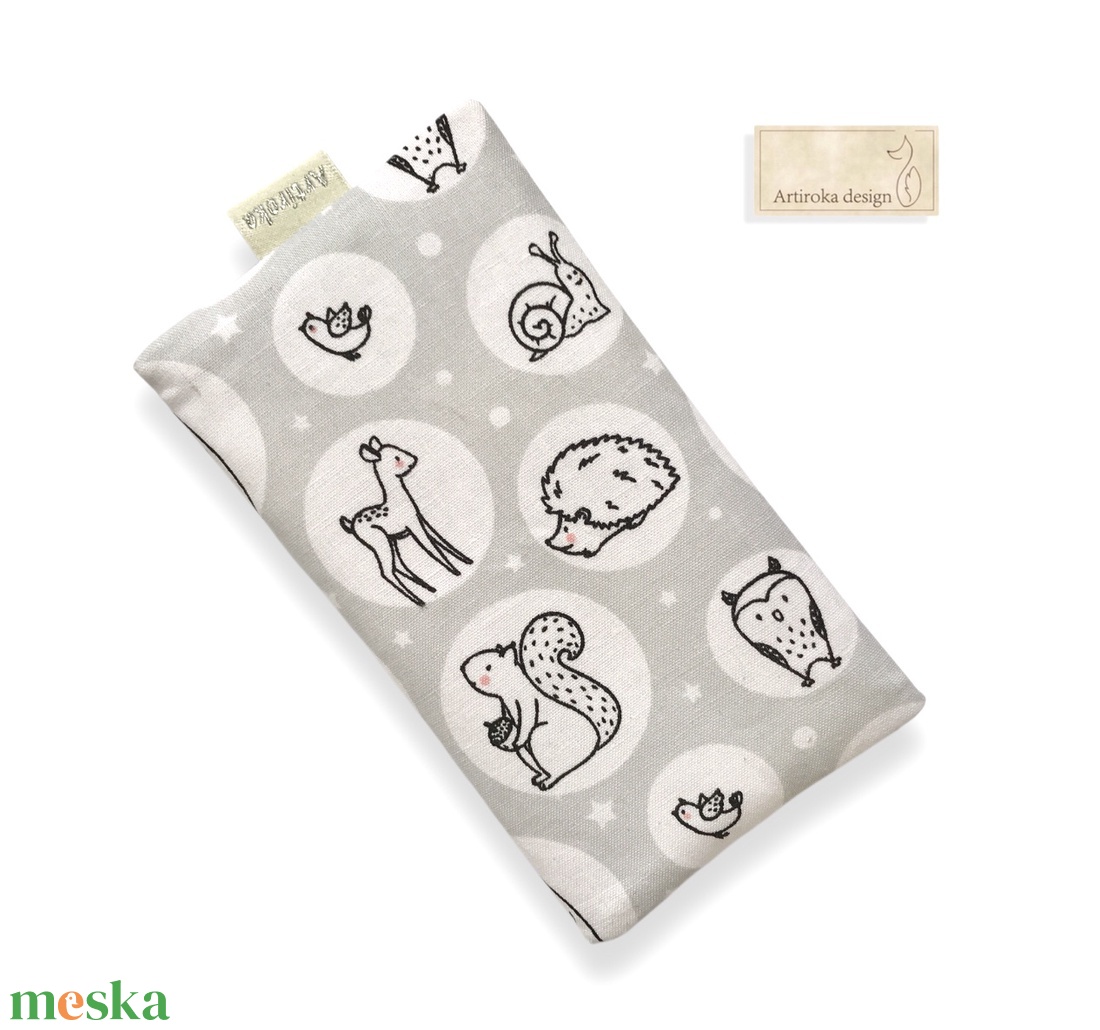 Róka, mackó, süni, mókus, kismadár és bagoly mintás papírzsebkendő tartó  - Artiroka design - táska & tok - pénztárca & más tok - zsebkendőtartó tok - Meska.hu