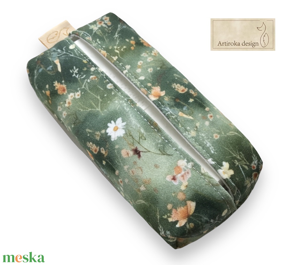 Mezei virág mintás zsebkendő tartó - Artiroka design - táska & tok - pénztárca & más tok - zsebkendőtartó tok - Meska.hu