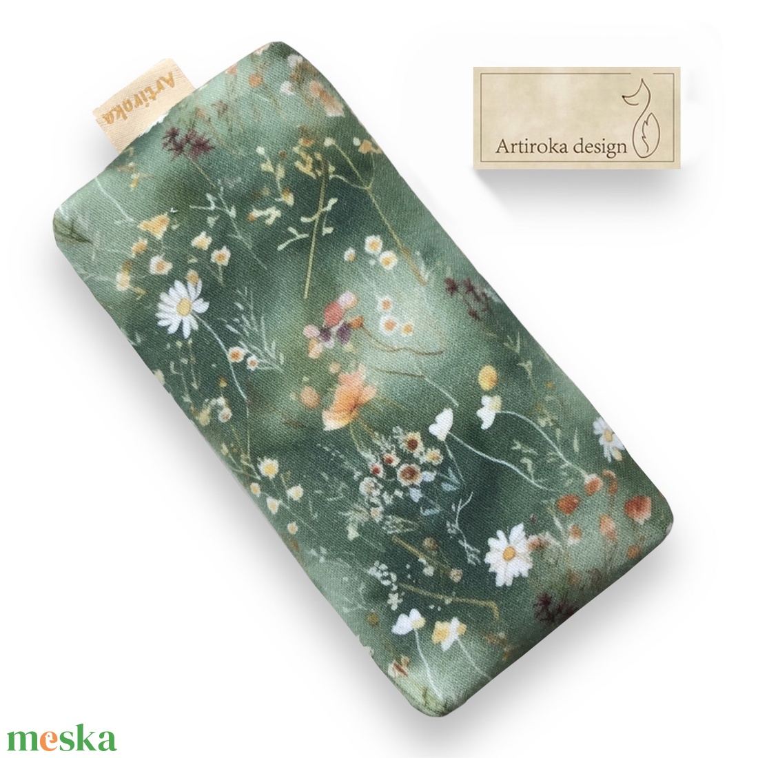 Mezei virág mintás zsebkendő tartó - Artiroka design - táska & tok - pénztárca & más tok - zsebkendőtartó tok - Meska.hu