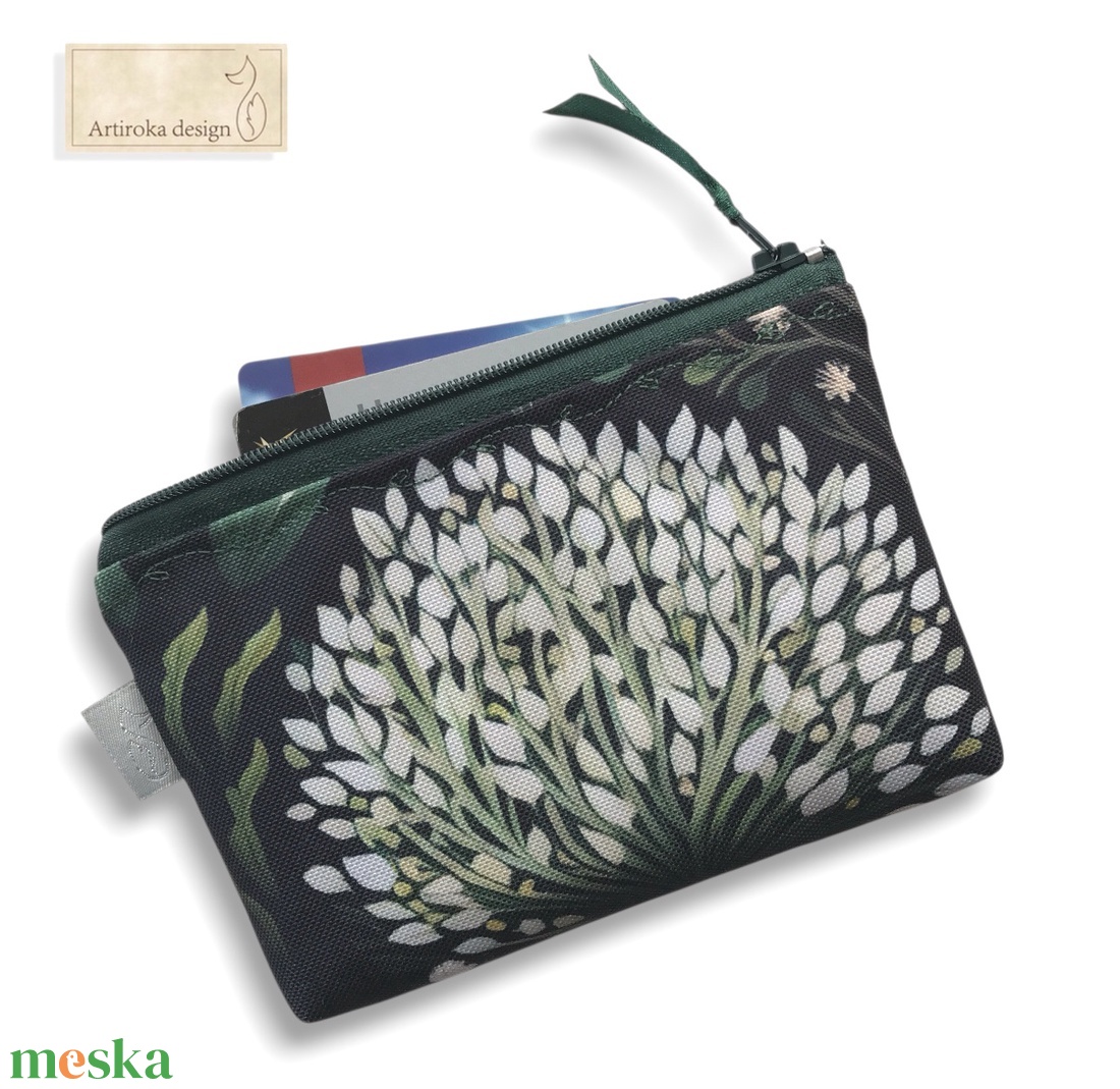  Titkos kert mintás vízálló irattartó pénztárca - Artiroka design - táska & tok - pénztárca & más tok - pénztárca - női pénztárca - Meska.hu