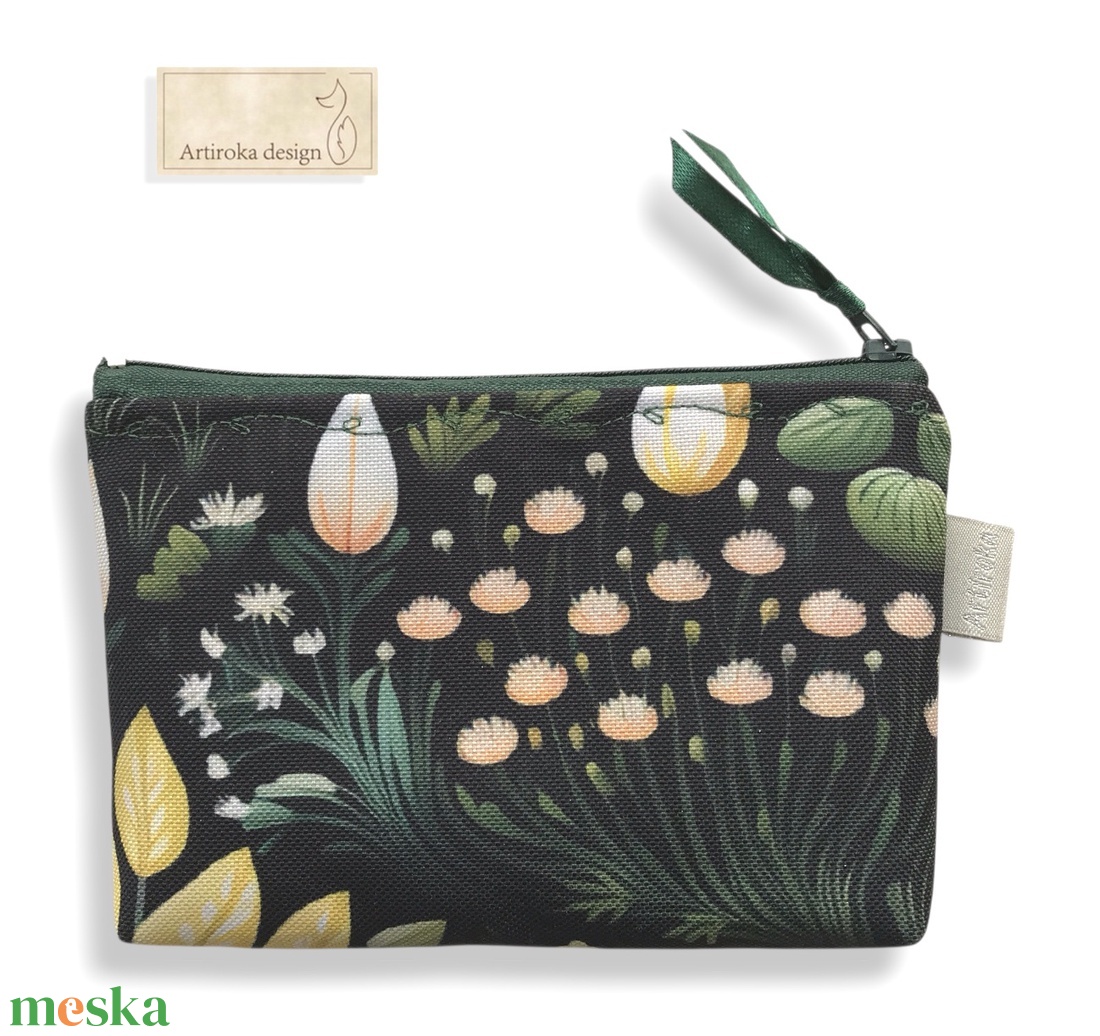  Titkos kert mintás vízálló irattartó pénztárca - Artiroka design - táska & tok - pénztárca & más tok - pénztárca - női pénztárca - Meska.hu