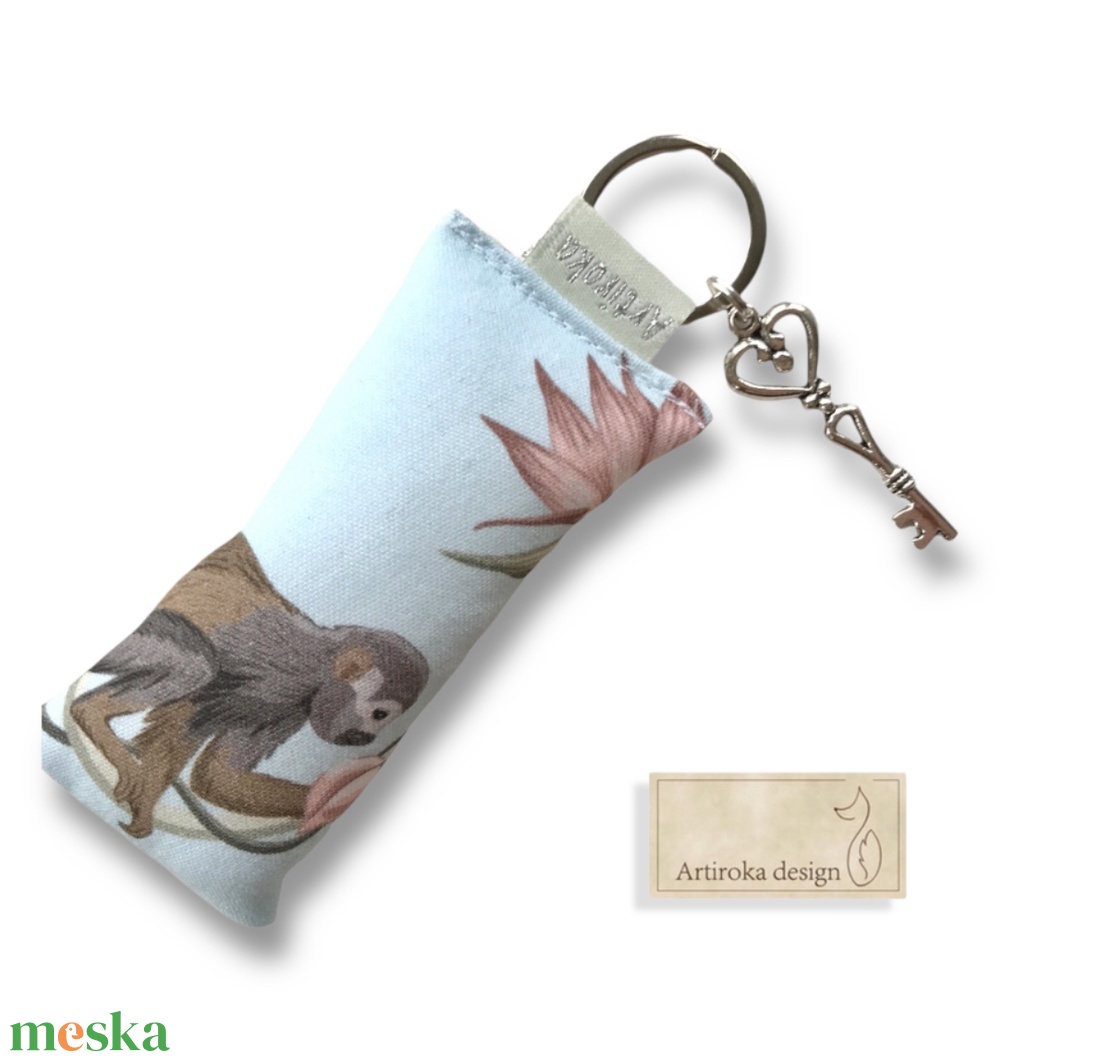 Kis majom mintás egyedi kulcstartó - Artiroka design - táska & tok - kulcstartó & táskadísz - kulcstartó - Meska.hu