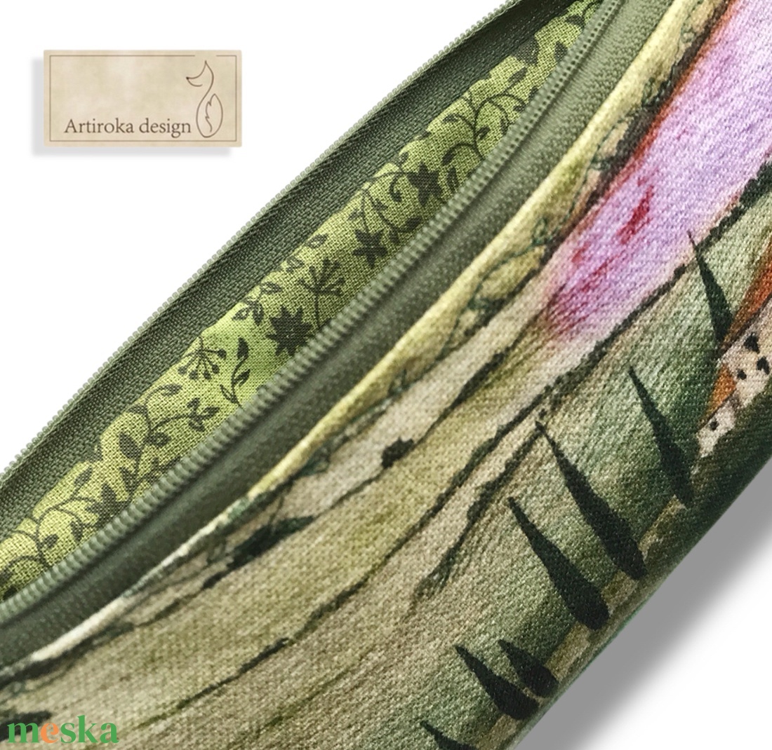 Prémium tolltartó neszesszer, szemüvegtok, Toszkán táj mintás - Artiroka design  - táska & tok - neszesszer - Meska.hu