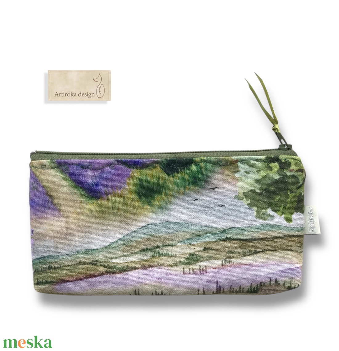 Prémium tolltartó neszesszer, szemüvegtok, Toszkán táj mintás - Artiroka design  - táska & tok - neszesszer - Meska.hu