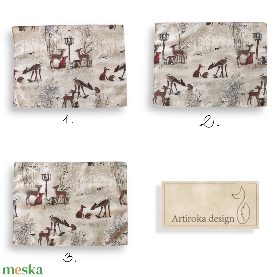 Tányéralátét, erdei randevú mintával - Artiroka design - otthon & életmód - konyhafelszerelés, tálalás - tálalás - tányér- és poháralátét - Meska.hu