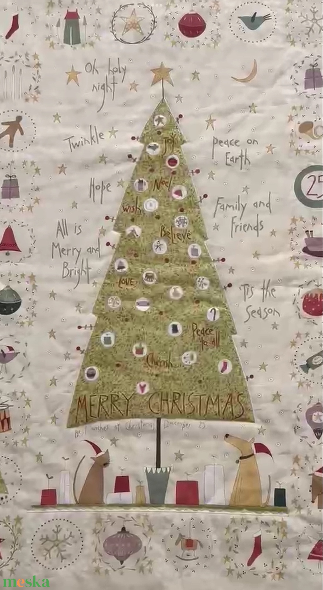 Örök karácsonyfa, prémium pamut textilből - Artiroka design - karácsony - karácsonyi lakásdekoráció - karácsonyfa, grincsfa - Meska.hu