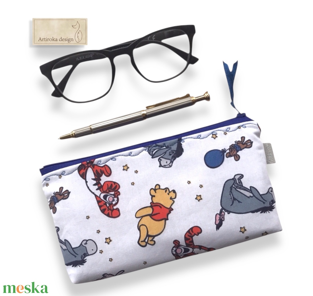 Micimackó, Tigris, Zsebibaba, Szamár és Malacka szülinapi mulatsága mintás tolltartó neszesszer, pénztárca - BALLAGÁS - táska & tok - neszesszer - Meska.hu