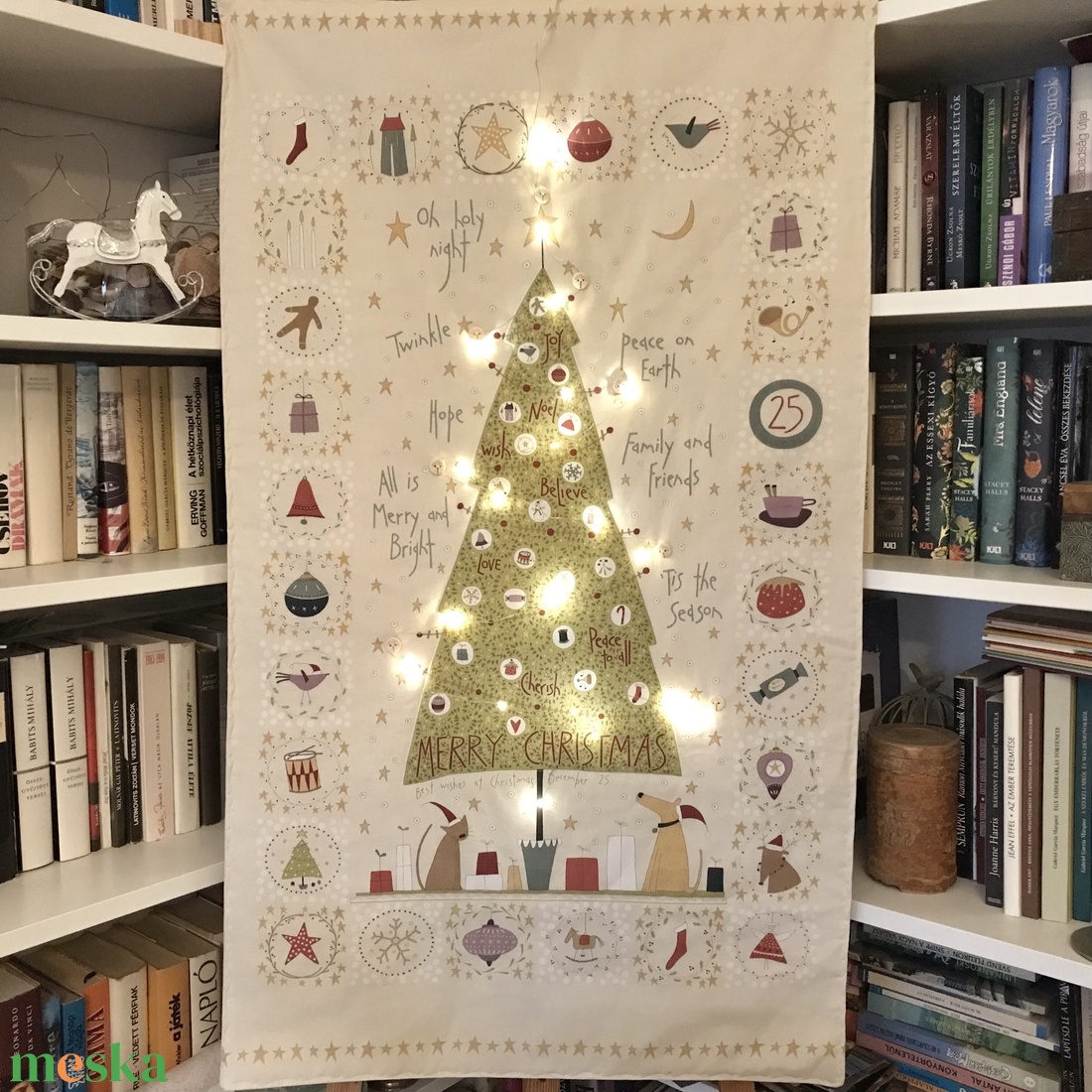 Örök karácsonyfa, prémium pamut textilből - Artiroka design - karácsony - adventi díszek - adventi naptár - Meska.hu