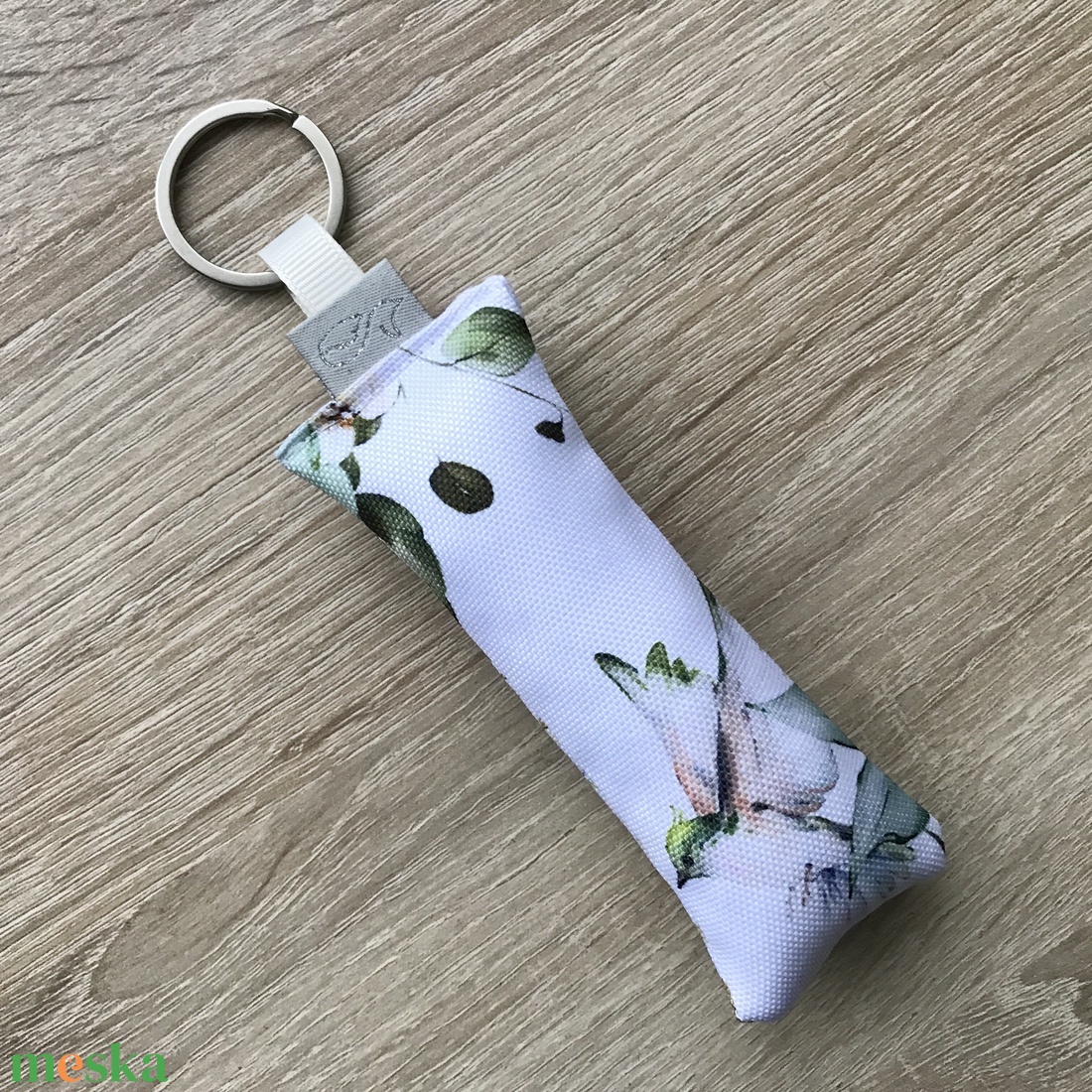 Levelek és madár mintás kulcstartó  - Artiroka design - táska & tok - kulcstartó & táskadísz - kulcstartó - Meska.hu