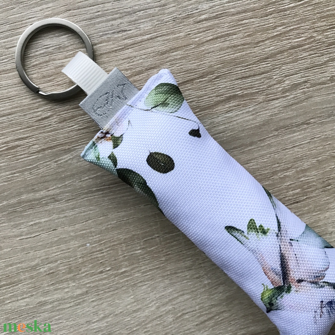 Levelek és madár mintás kulcstartó  - Artiroka design - táska & tok - kulcstartó & táskadísz - kulcstartó - Meska.hu