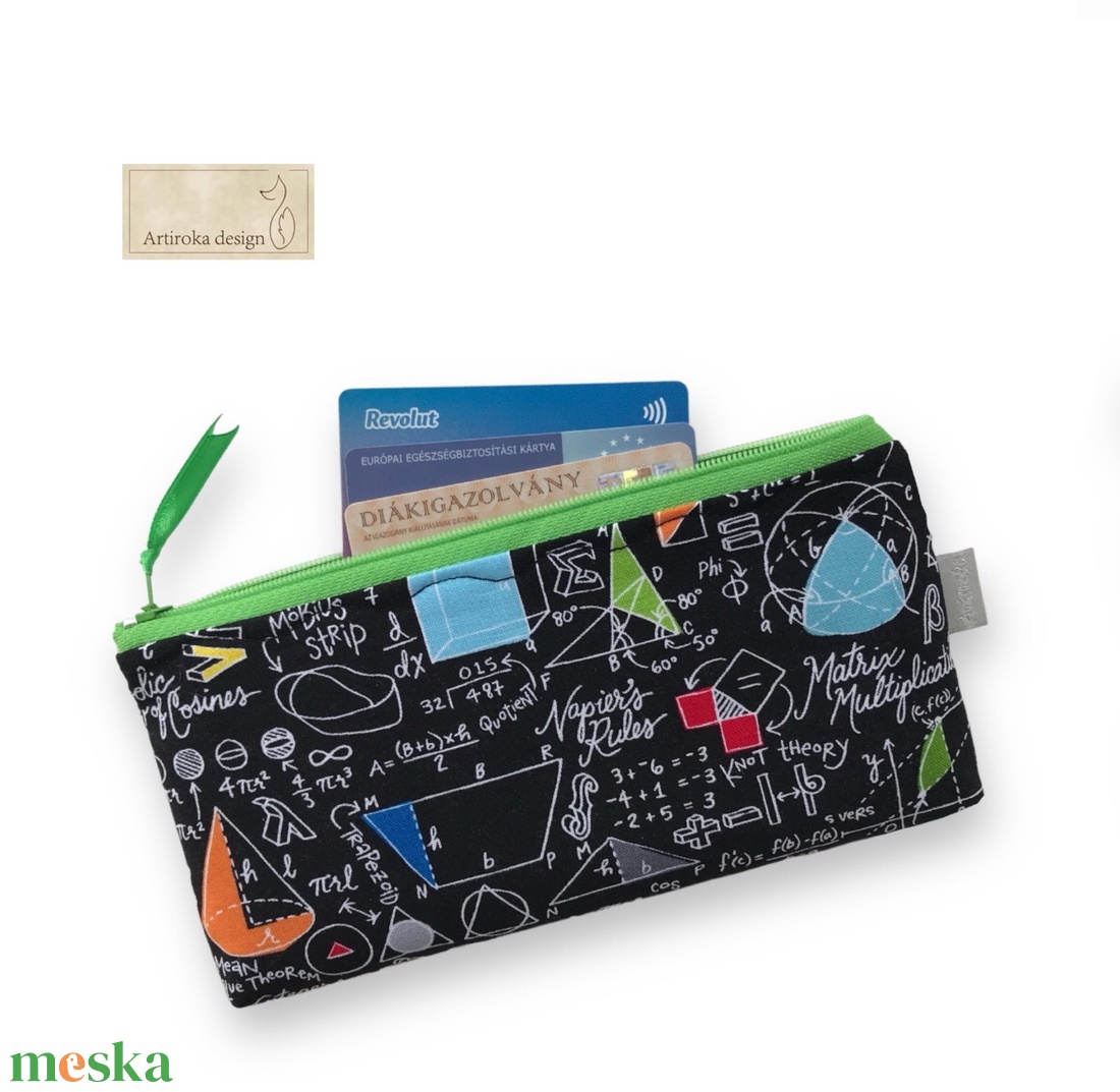 Kistudós, nagytudós  mintás tolltartó, neszesszer, szemüvegtok -  Matematika - Artiroka design - táska & tok - neszesszer - Meska.hu