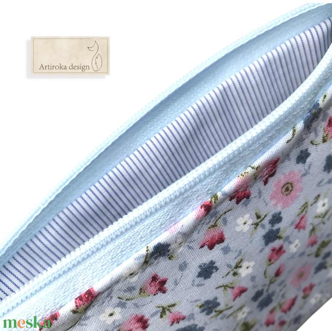 Virágtenger mintás  irattartó pénztárca - Artiroka design - táska & tok - pénztárca & más tok - pénztárca - női pénztárca - Meska.hu