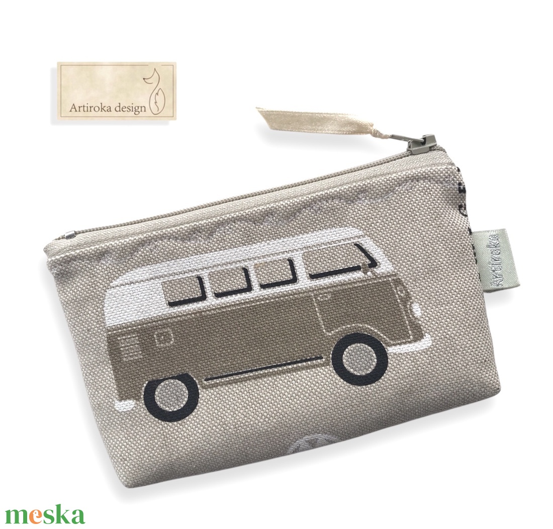Retro Volkswagen busz mintás, irattartó pénztárca - Artiroka design - táska & tok - pénztárca & más tok - pénztárca - férfi pénztárca - Meska.hu