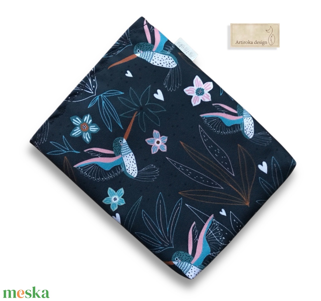 Kolibri madarak tánca az éjszakai holdfényben mintás ebook olvasó tok - Artiroka design - táska & tok - ebook & tablet tok - Meska.hu