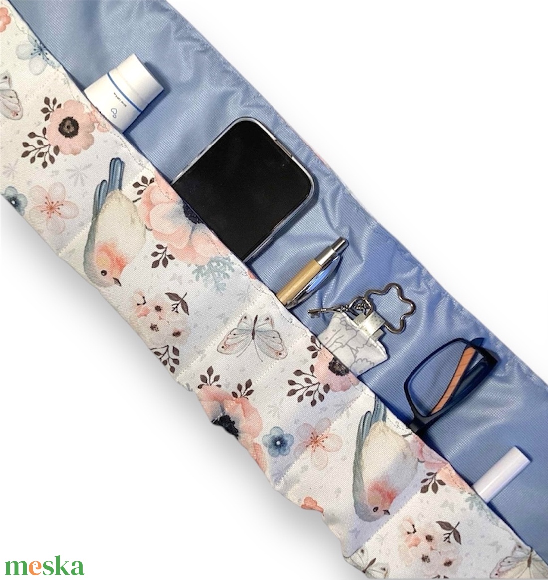 Táskarendező madarak, virágok mintás textilből  -  táska rendszerező  -  Artiroka design  - táska & tok - kézitáska & válltáska - belső rendező - Meska.hu