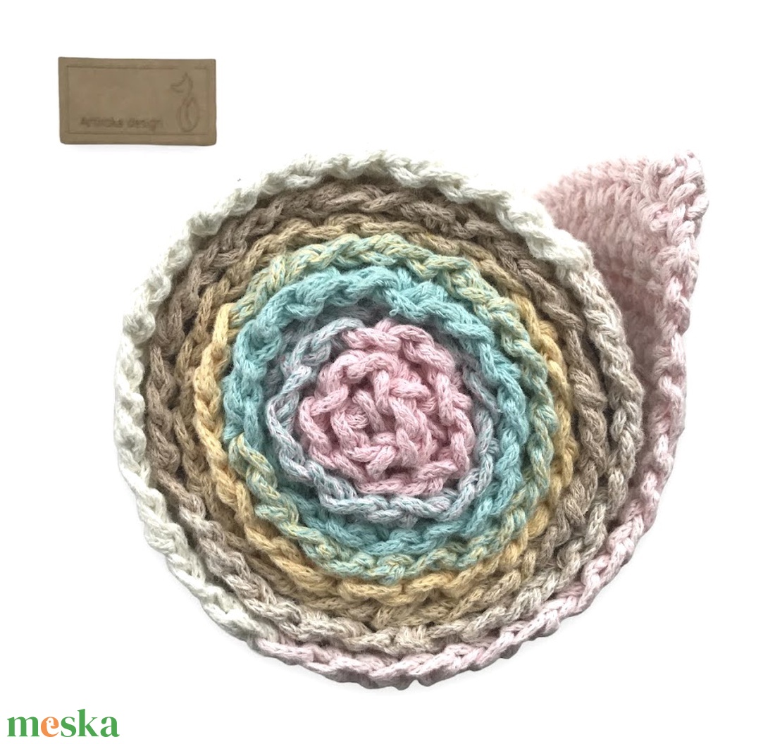 Színátmenetes pamut kézműves sál - Artiroka design  - ruha & divat - sál, sapka, kendő - sál - Meska.hu