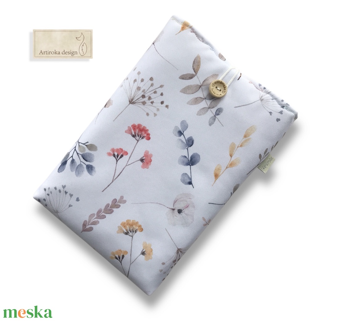 Levelek és virágok mintás vízálló KÖNYVTOK - könyv & zene - könyvtok - Meska.hu