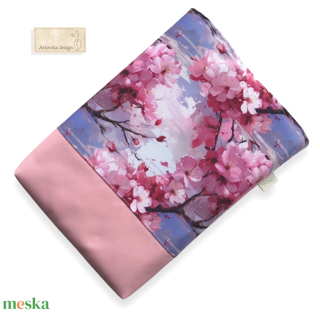 Bélelt, vízálló könyvtok, cseresznyefavirág mintával -  Artiroka design - könyv & zene - könyvtok - Meska.hu