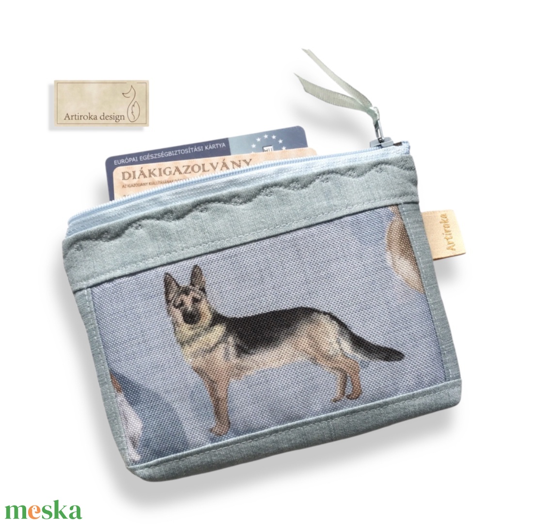 Németjuhász kutya mintás irattartó pénztárca  - Artiroka design - táska & tok - pénztárca & más tok - pénztárca - férfi pénztárca - Meska.hu