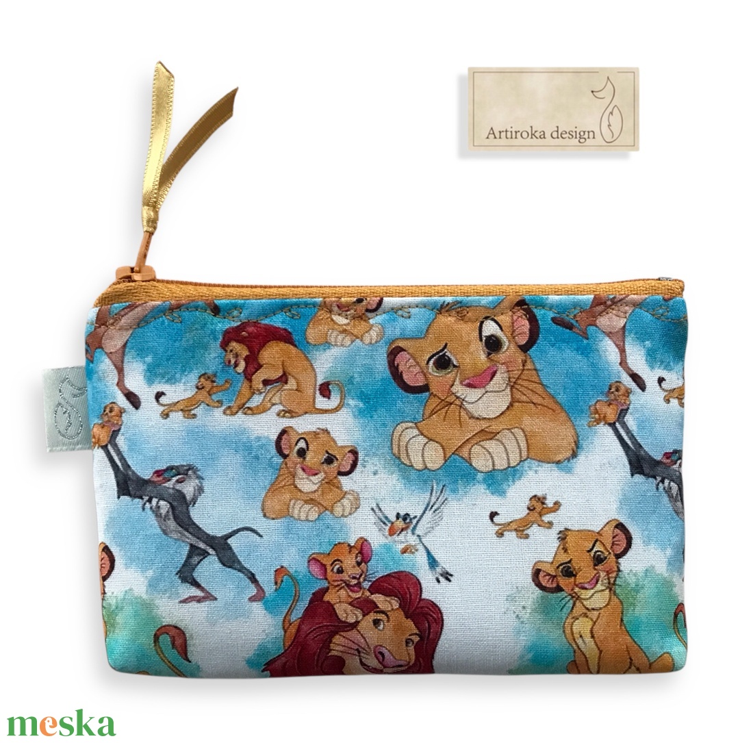 Oroszlánkirály mintás irattartó pénztárca -  Artiroka design  - táska & tok - pénztárca & más tok - pénztárca - gyerek pénztárca - Meska.hu