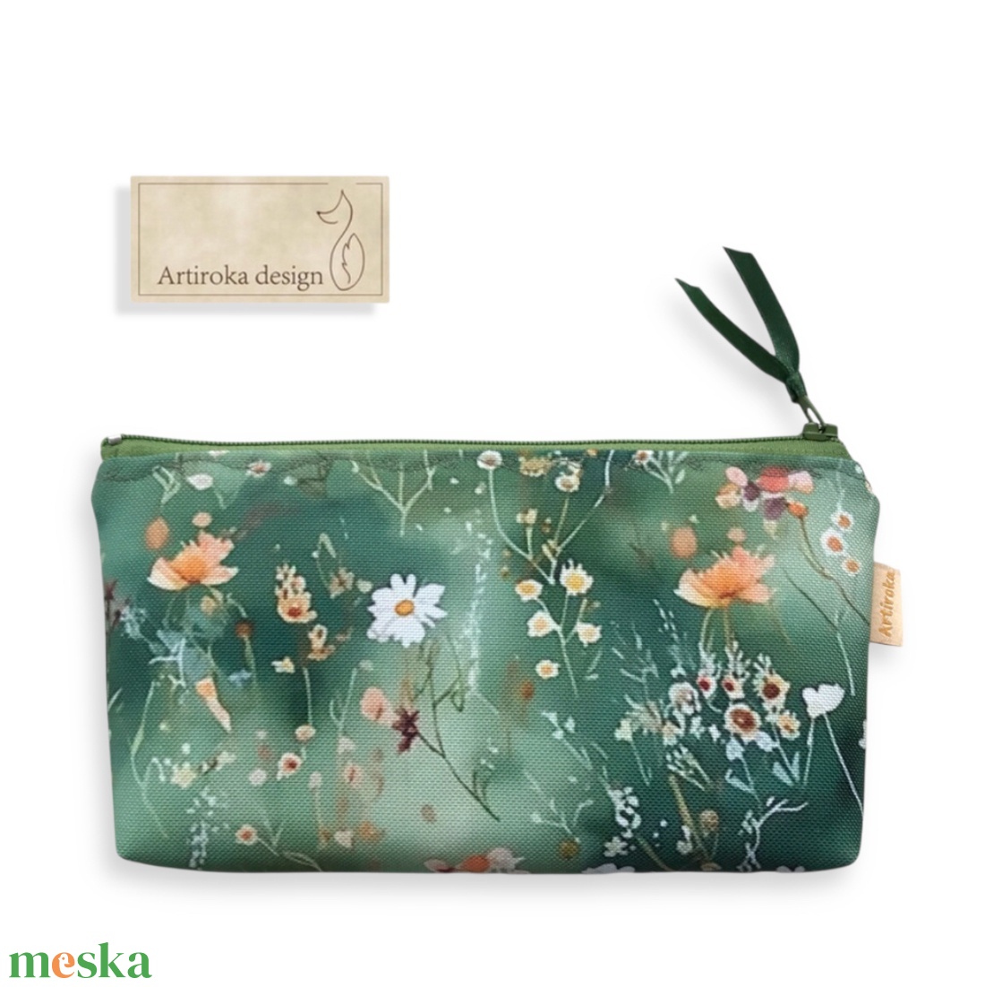 Mezei virág mintás vízálló tolltartó, neszesszer, szemüvegtok - SZÜLETÉSNAP  -  Artiroka design - táska & tok - neszesszer - Meska.hu