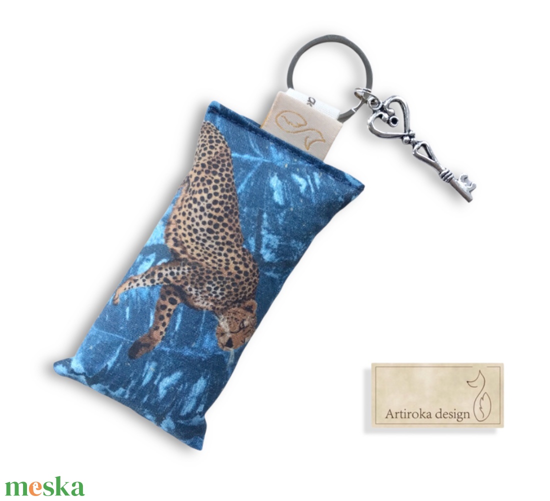 Leopárd mintás kulcstartó  - Artiroka design - táska & tok - kulcstartó & táskadísz - kulcstartó - Meska.hu