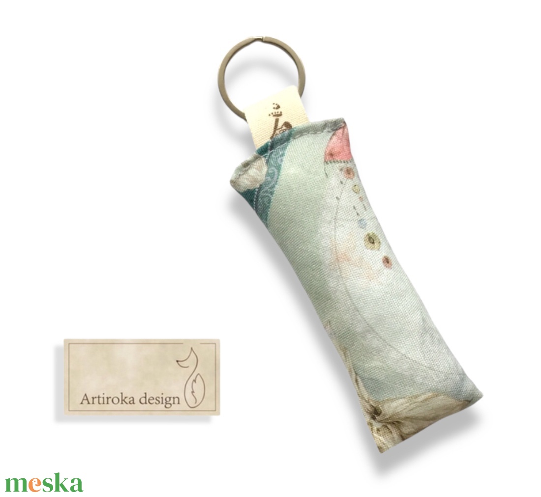 Virágtündér mintás egyedi kulcstartó, kis vintage kulcs  medállal - Artiroka design - táska & tok - kulcstartó & táskadísz - kulcstartó - Meska.hu