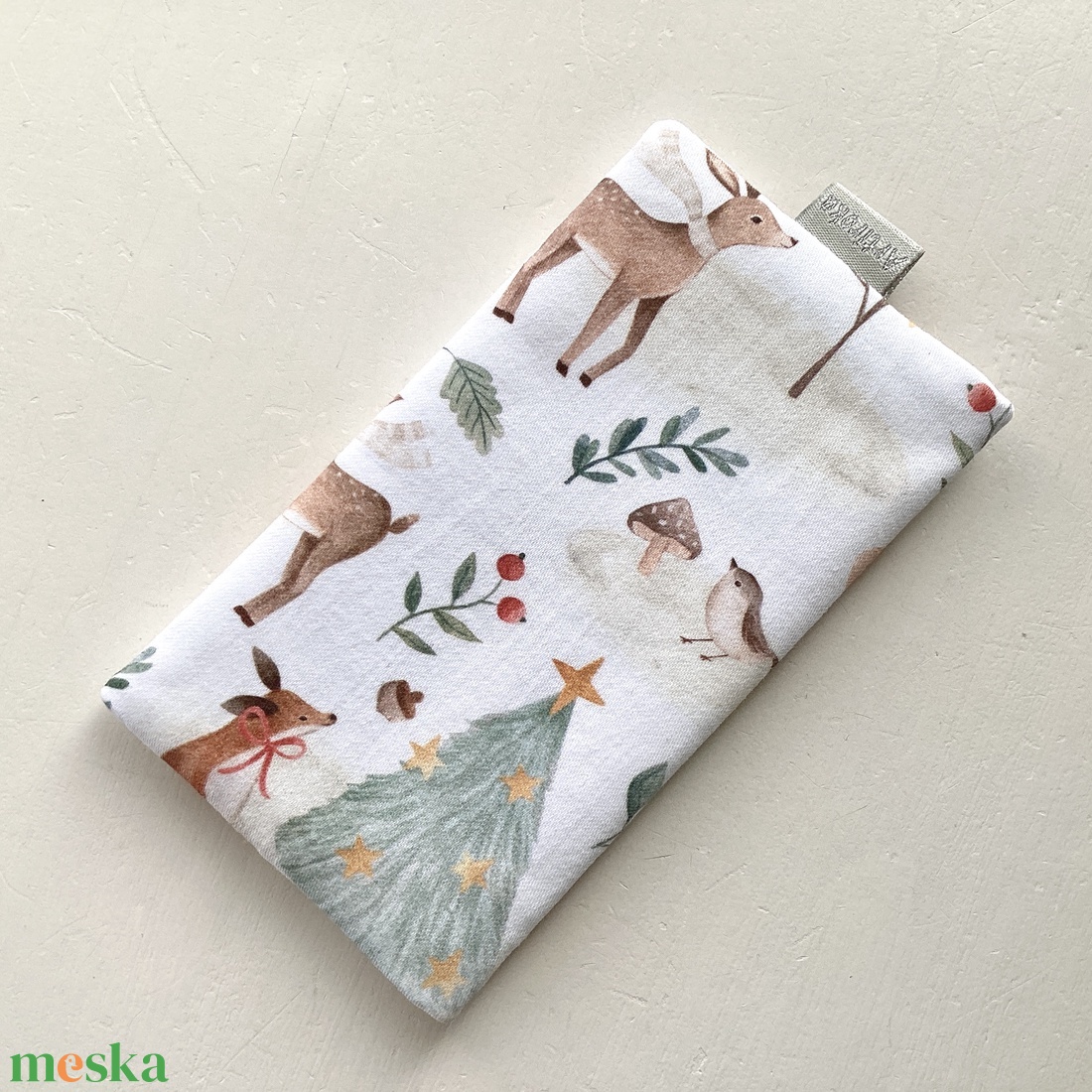 Erdei randevú - róka nyuszi, mókus és őzike mintás prémium papírzsebkendő tartó - Artiroka design - táska & tok - pénztárca & más tok - zsebkendőtartó tok - Meska.hu