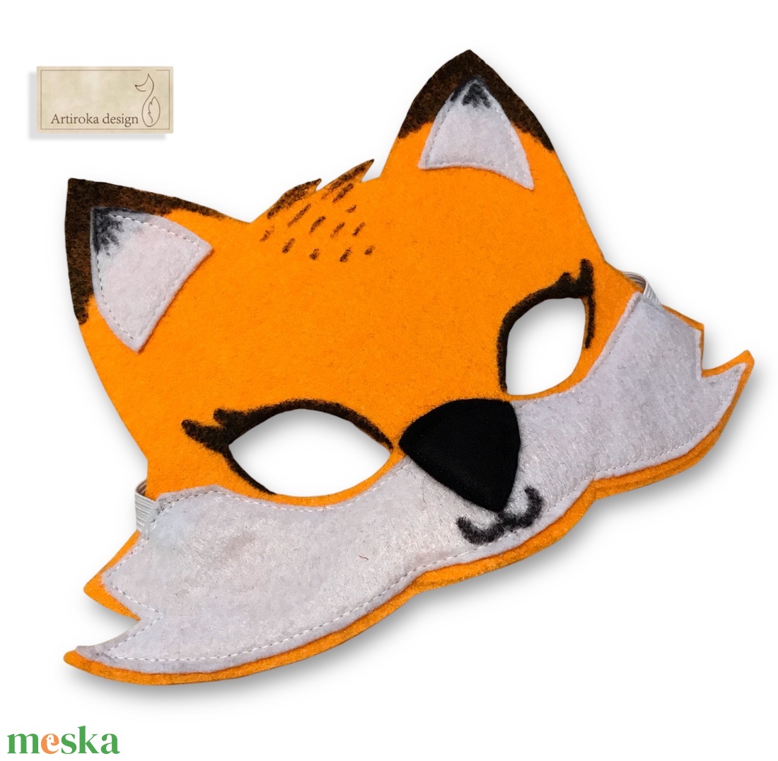 Róka -  filc álarc, maszk  - Artiroka design - ruha & divat - jelmez & álarc - álarc - Meska.hu