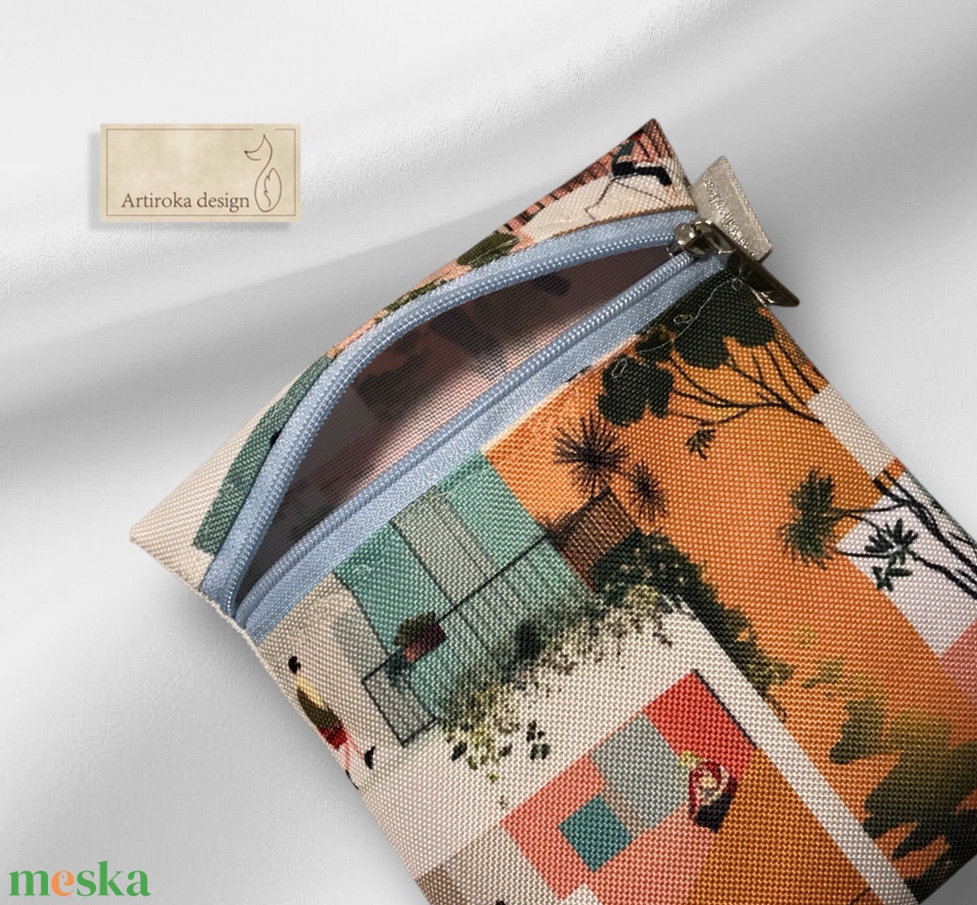 Vízálló, színes egészségügyi betét tartó - Artiroka design - táska & tok - pénztárca & más tok - kártyatartó & irattartó - Meska.hu
