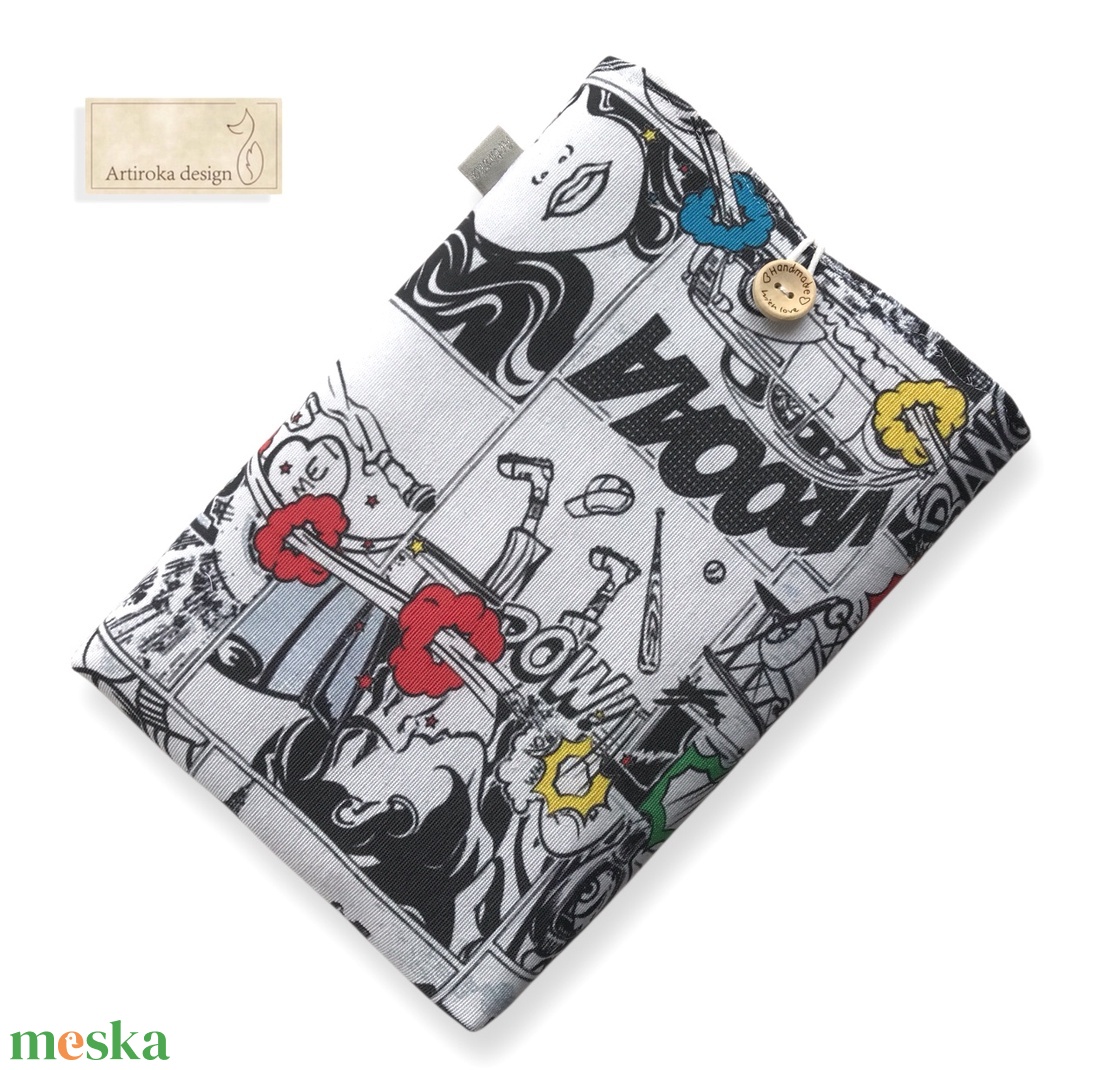 Képregény mintás egyedi KÖNYVTOK gombos zárral -  Artiroka design - könyv & zene - könyvtok - Meska.hu