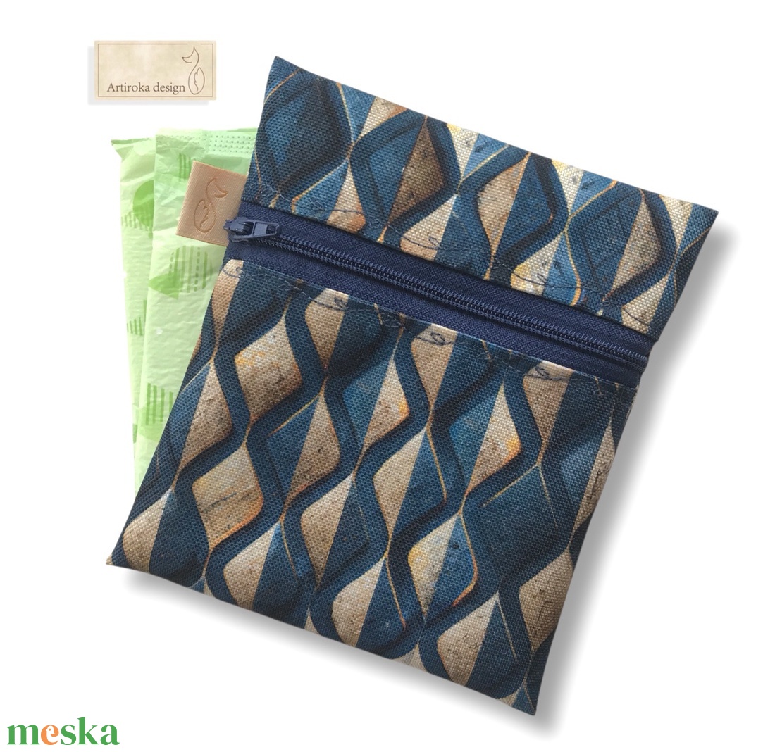 Aranyló hullámok mintás, egészségügyi betét tartó - Artiroka design - baba - mama - babaemlékek - egészségügyi kiskönyv borító - Meska.hu