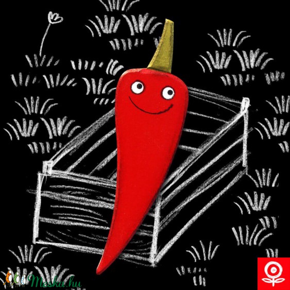 Kert - Paprika mágnes csípős - otthon & életmód - konyhafelszerelés, tálalás - Meska.hu