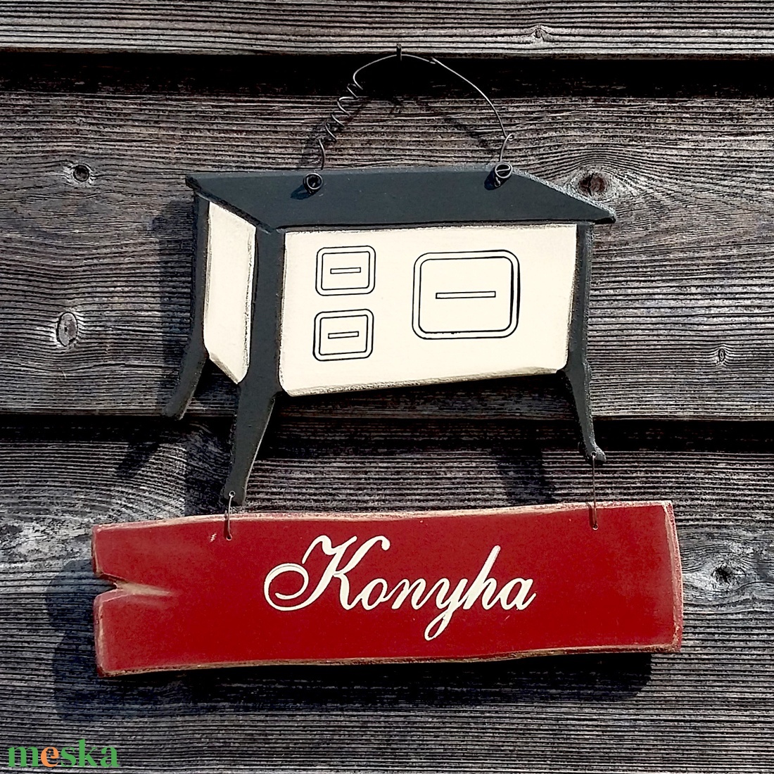 Konyha tábla - bordó - otthon & életmód - dekoráció - ajtó- és ablak dekoráció - ajtódísz & kopogtató - Meska.hu