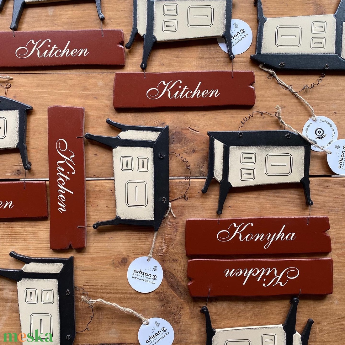 Konyha tábla - bordó - otthon & életmód - dekoráció - ajtó- és ablak dekoráció - ajtódísz & kopogtató - Meska.hu