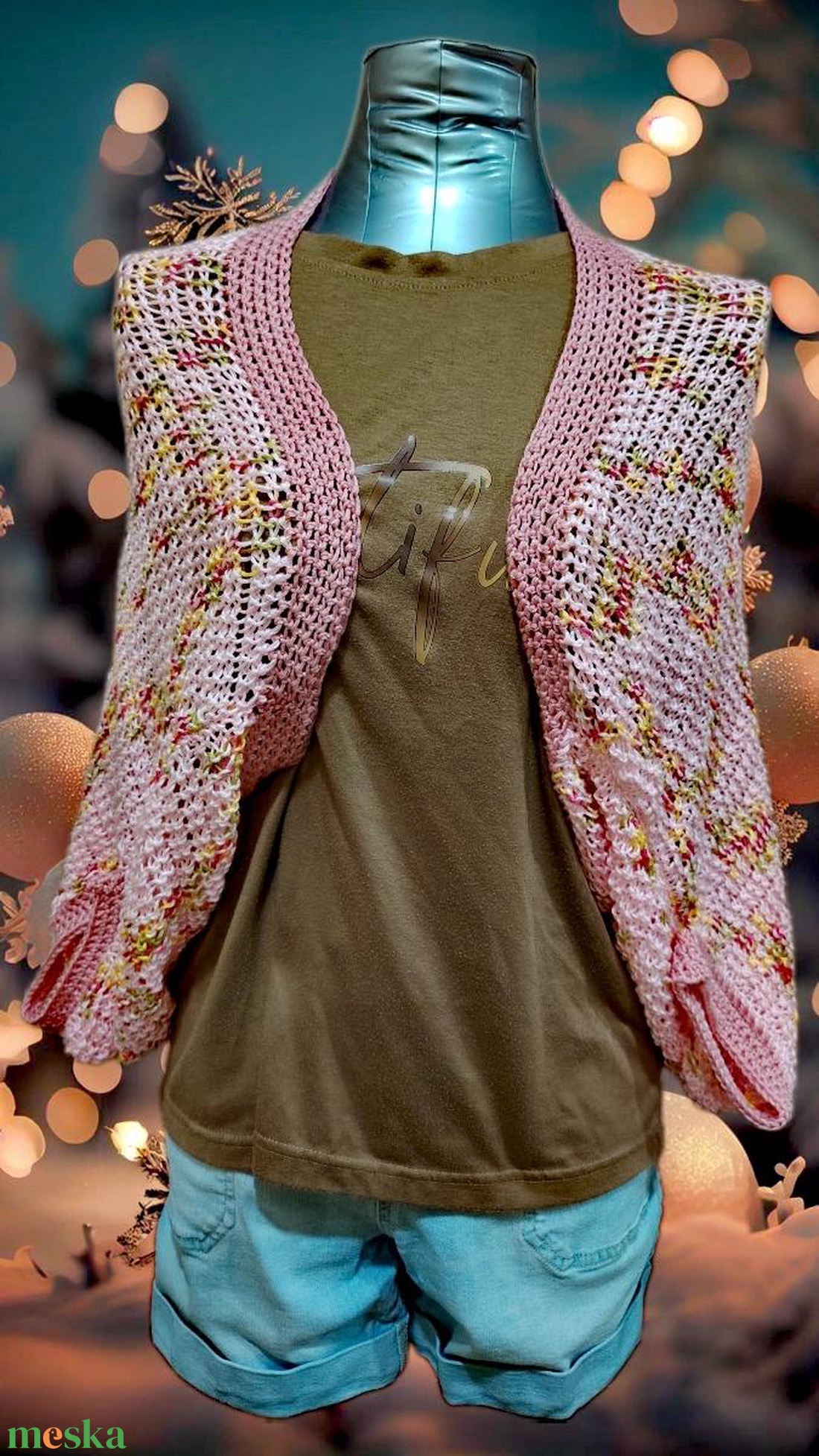 Berni féle veddfelke rózsaszín (78) - ruha & divat - sál, sapka, kendő - vállkendő - Meska.hu