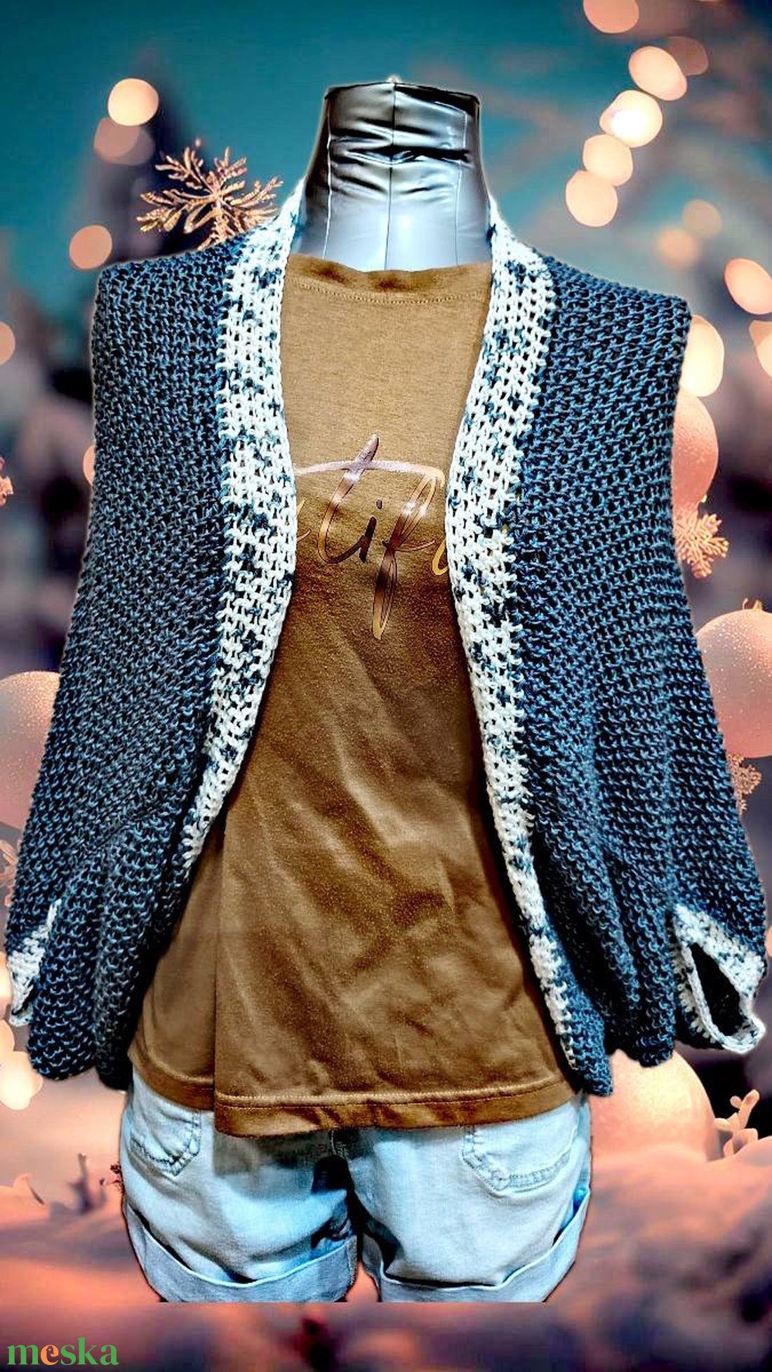 Berni féle veddfelke szürke (79) - ruha & divat - sál, sapka, kendő - vállkendő - Meska.hu