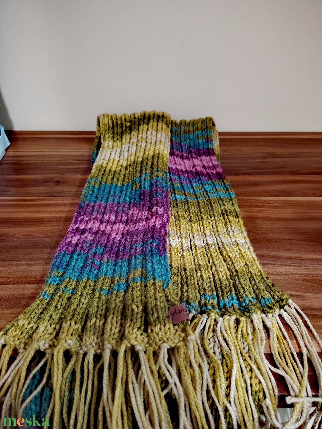 Színkavalkád sál (75) - ruha & divat - sál, sapka, kendő - sál - Meska.hu