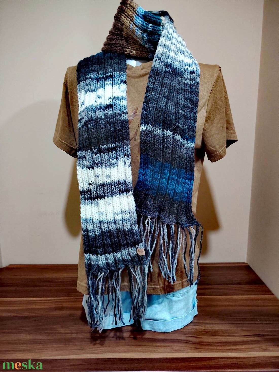 Türkiz álom sál (71) - ruha & divat - sál, sapka, kendő - sál - Meska.hu