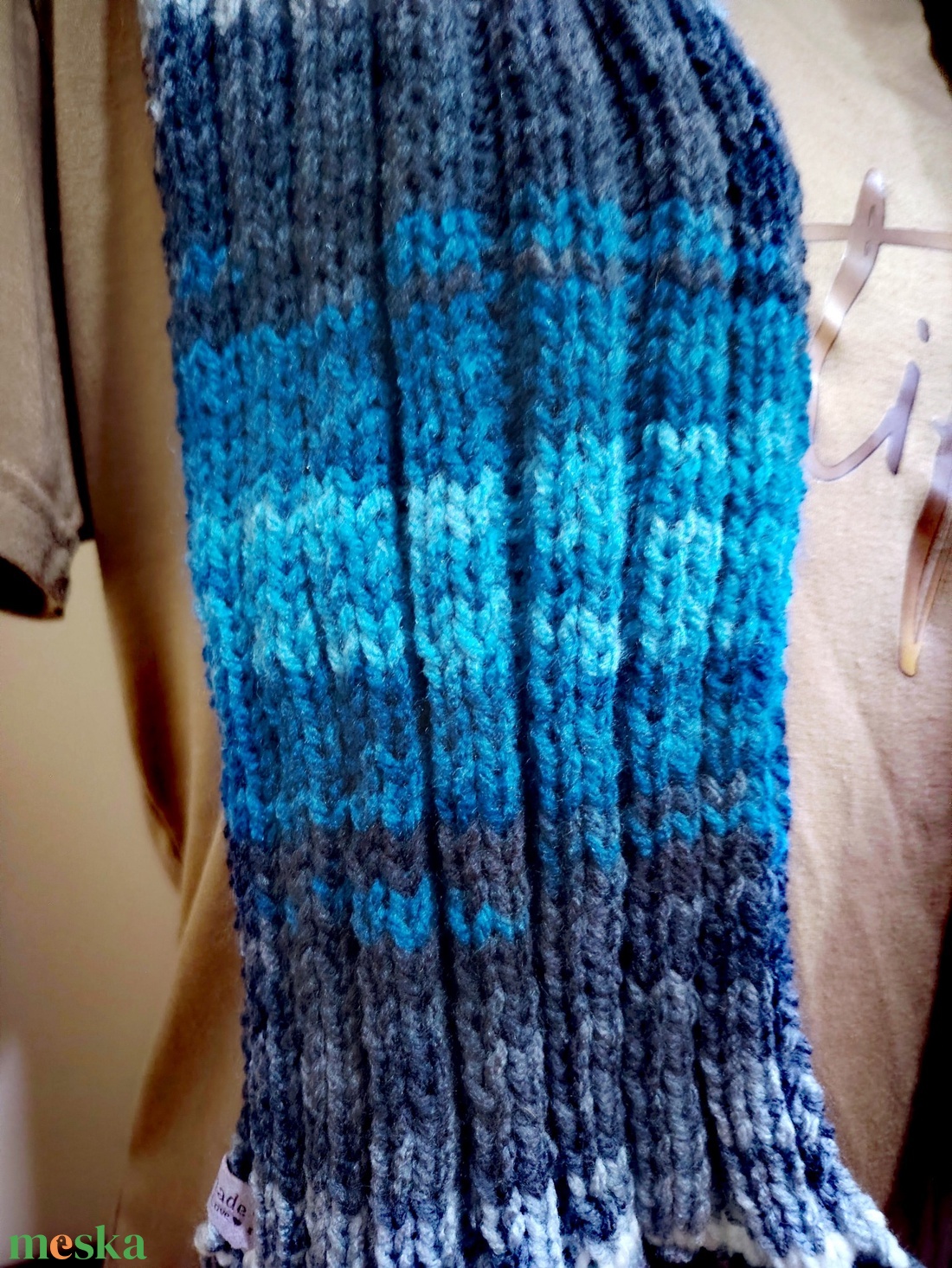 Téli tenger sál (69) - ruha & divat - sál, sapka, kendő - sál - Meska.hu