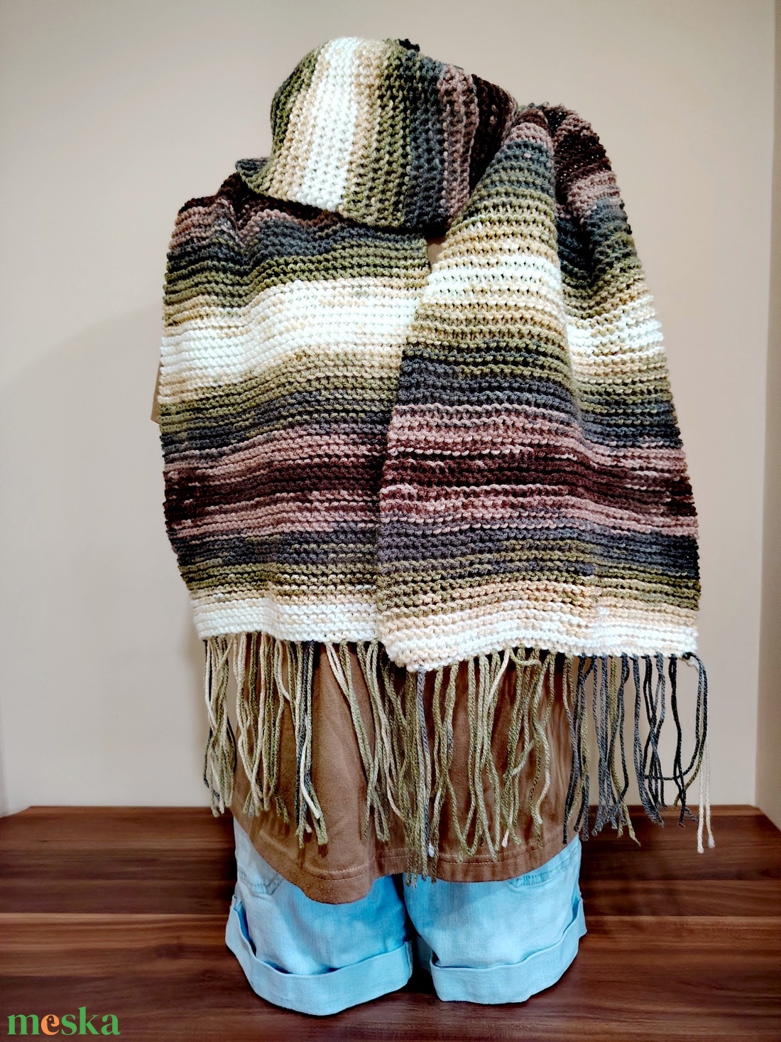 Erdei séta sál (68) - ruha & divat - sál, sapka, kendő - sál - Meska.hu